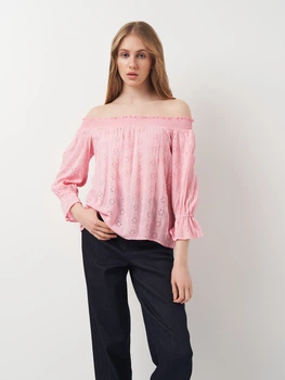 Блузка женская H&M 0596346_роз 34 Розовая (2000001337271)