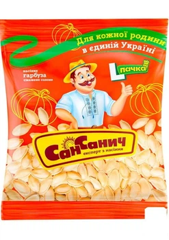 Семена тыквенные жареные (соленые) ТМ "Сан Саныч" 140г (177782)