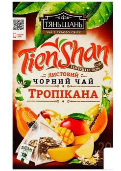 Чай черный (Тропикана) пачка ТМ "Тянь-Шань" 20 пирамидок (177879)