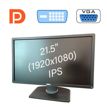 Монитор Широкоформатный Dell P2214Hb / 21.5" (1920x1080) IPS / VGA, DisplayPort, DVI, USB 2.0 / VESA 100x100 б/у