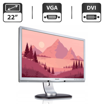 Монитор Philips Brilliance 220P4L / 22" (1680x1050) TN / USB, VGA, DVI, DisplayPort / Встроенные колонки 2x 1.5W / VESA 100x100 б/у
