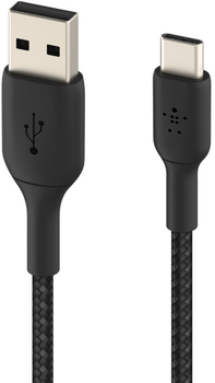 Кабель Belkin Braided C-A 2M Black (CAB002BT2MBK)