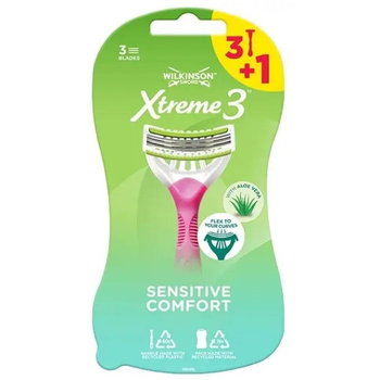 Одноразові станки для гоління Wilkinson Sword Xtreme 3 Beauty Sensitive 3+1 шт (4027800471409)