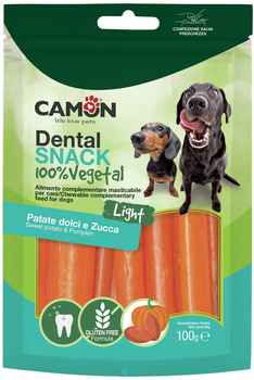 Pałeczki dla psów Camon Dental Snack z dynią i batatem 100 g (8019808166087)