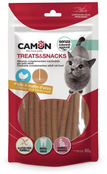 Палички для котів Camon з куркою та солодом 60 г (8019808223230)