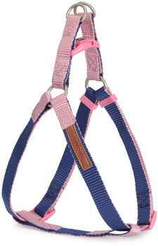 Шлея для собак Camon Bicolor Синьо-Рожева 25 мм 60-100 см (8019808204451)