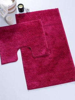 Набір килимків у ванну кімнату Confetti Unimax Burgundy 60х100 та 60х50 см Малиновий