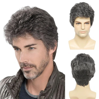 Парик мужской короткий пепельный TB/Dark Grey