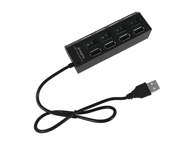 USB-хаб на 4 порта USB 2.0 с выключателями и подсветкой (65882815)