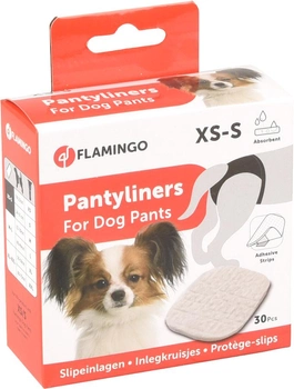 Санітарні прокладки для собачих трусів Flamingo Panty Liner XS-S White (5400274302179)