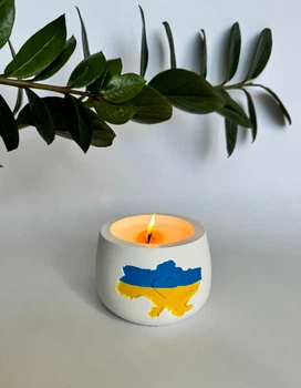 Аромасвеча Украина 6*8 см с разукрашенной картой