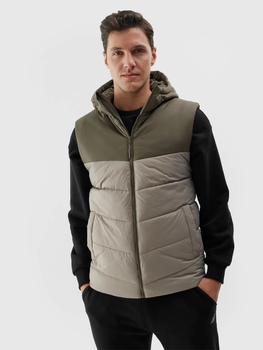 Безрукавка 4F synthetic-fill down vest S Хакі 4FWSS24TVJAM100-43S