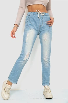 Джинсы женские на резинке, цвет голубой, 244R5006, 29