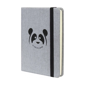 Деловая записная книжка Optima Panda "Крутой как панда" А6 128 листов линейка серый (O27192-05)