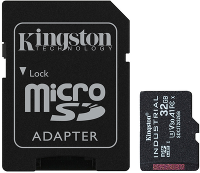 Kingston microSDHC 32GB Industrial Class 10 UHS-I V30 A1 + SD-адаптер (SDCIT2/32GB)