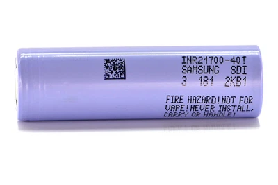 Аккумулятор 21700 высокотоковый под пайку, Samsung 40T 4000mAh, 35-45A, Li-Ion