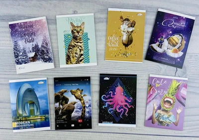 Набор записных книг 40 шт. Gold Brisk A6 32 л клетка на скобе ассорти ЗВ-30