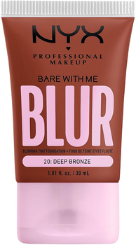Podkład do twarzy NYX Professional Makeup Bare With Me Blur w tubce 20 Deep Bronze 30 ml (0800897234485)