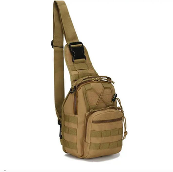 Армейская сумка-рюкзак Песочная через плечо для военных