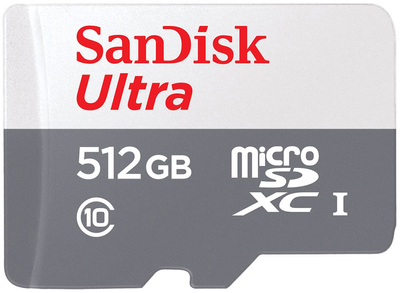 Karta pamięci SanDisk Ultra microSDXC 512GB Class 10 UHS-I (SDSQUNR-512G-GN3MN)