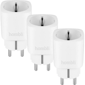 Gniazdko inteligentne Hombli Smart Socket Promo Pack White 3 szt (HBPP-0201)