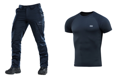 M-tac комплект футболка тренеровочная штаны тактические с вставными наколеннниками L