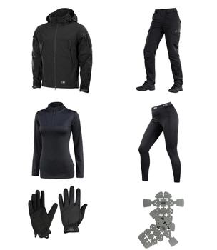 M-tac комплект LADY куртка, штаны женские с вставными наколенниками, термобельё, перчатки M