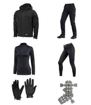 M-tac комплект LADY куртка, штаны женские с вставными наколенниками, термобельё, перчатки L