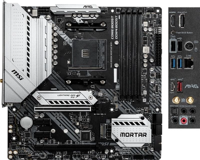 Материнська плата MSI MAG B550M Mortar WIFI (sAM4, AMD B550, MicroATX) б/в
