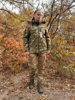 Куртка тактическая весна женская мультикам водооталкивающая SoftShell Combat женская S XL
