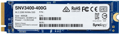 SSD диск Synology 400GB M.2 2280 NVMe PCIe 3.0 x4 TLC (SNV3400-400G)