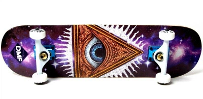 Детский деревянный скейтборд Fish Skateboards из канадского клена The all-seeing eye DMF с матовыми колесами до 90 кг