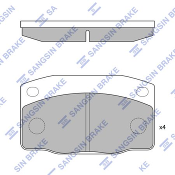 кт. Тормозные колодки дисковые Sangsin SP1055