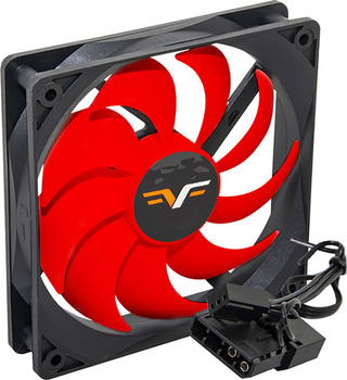 Вентилятор Frime FRF120 3Pin 120 мм Black/Red (FRF120HB3)