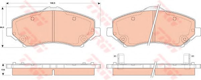 Комплект тормозных накладок, дисковый тормоз TRWGDB4605 TRW (GDB4605)