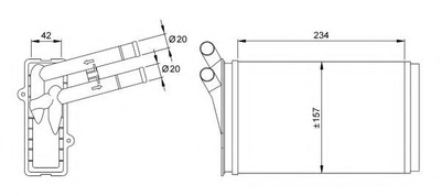 Теплообмінник, система опалення салону NRF 50524 NRF (50524)