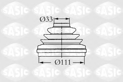 Комплект пилозахисний, приводний вал SASIC SAS2933993 Sasic (2933993)