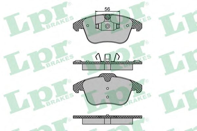 Комплект гальмівних накладок, дискове гальмоLPRLPR05P1480 LPR (05P1480)