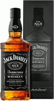 Теннессі Віскі Jack Daniel's Old No.7 1 л 40% в подарунковій упаковці (082184090442)