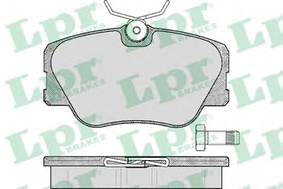 Комплект гальмівних накладок, дискове гальмоLPRLPR05P280 LPR (05P280)