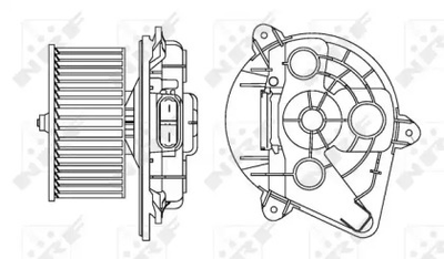 34156 NRF Вентилятор кабіни кондиціонера NRF (34156)