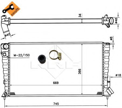 Радиатор, система охлаждения двигателя NRF 509510 NRF (509510)