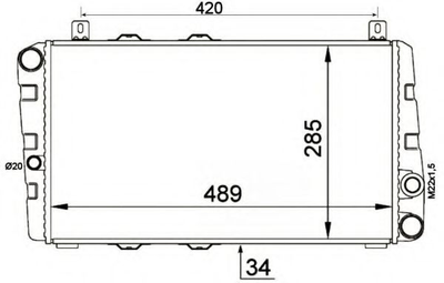 Радіатор, система охолодження двигуна NRF 58250 NRF (58250)