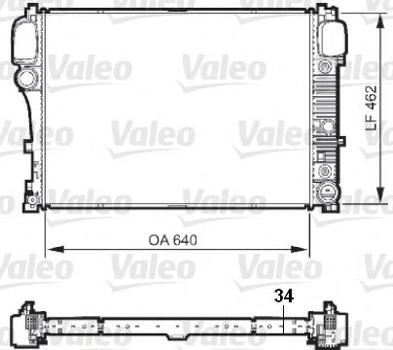 Радиатор, система охлаждения двигателя VALEO 735299 Valeo (735299)