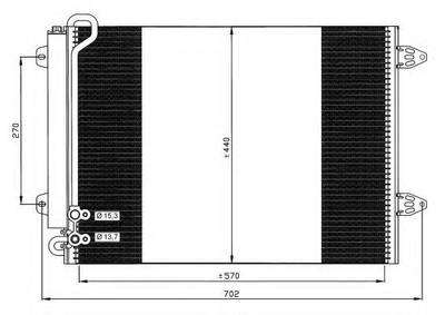 35614 NRF Радіатор AC VW CC, PASSAT, PASSAT ALLTRACK, PASSAT CC 1.6-2.0D 03.05- NRF (35614)