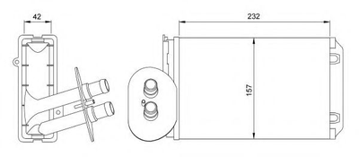 Теплообмінник, система опалення салону NRF 54247 NRF (54247)