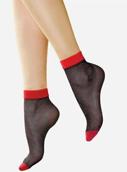 Шкарпетки в горох Lores 20 den Pois one size червоний