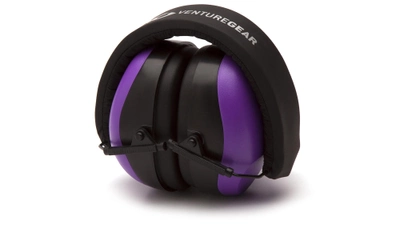 Наушники противошумные защитные Venture Gear VGPM8065C (защита слуха SNR 26 дБ, беруши в комплете), фиолетовые