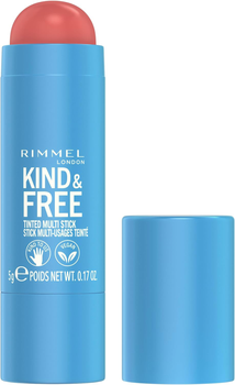 Рум'яна для обличчя Rimmel London Kind and Free Tinted Multi Stick 001 Caramel Dusk 5 г (3616303995942)