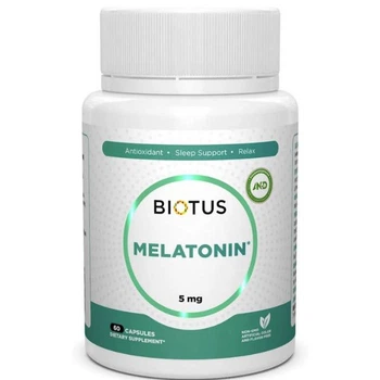 Мелатонін для сну Biotus Melatonin 5 mg 60 Caps BIO-530418